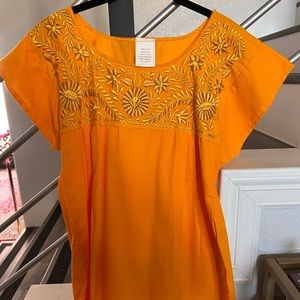 Embroidered Mexican Blouse Sz L